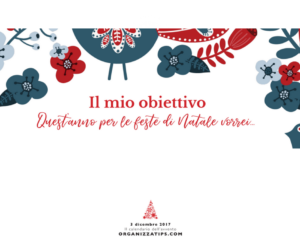 obiettivi per Natale