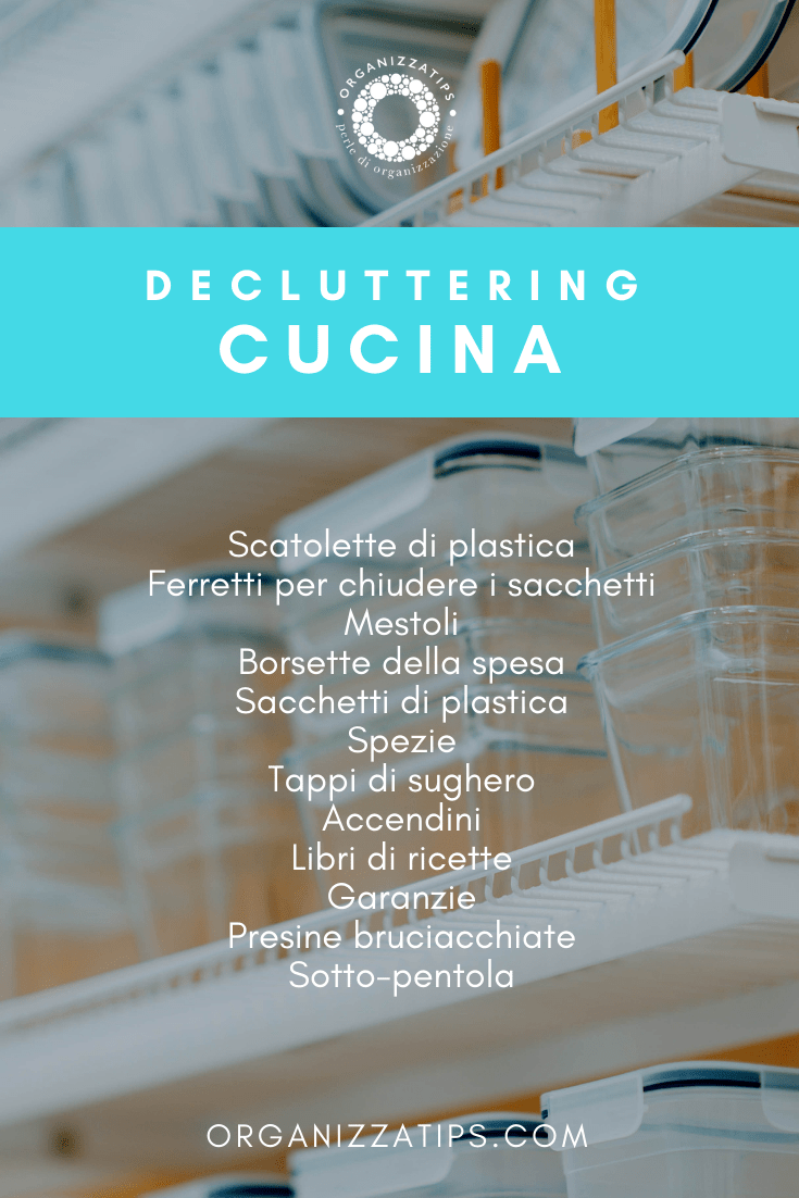 Pin Decluttering Cucina - Organizzatips